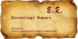 Birnstingl Rupert névjegykártya